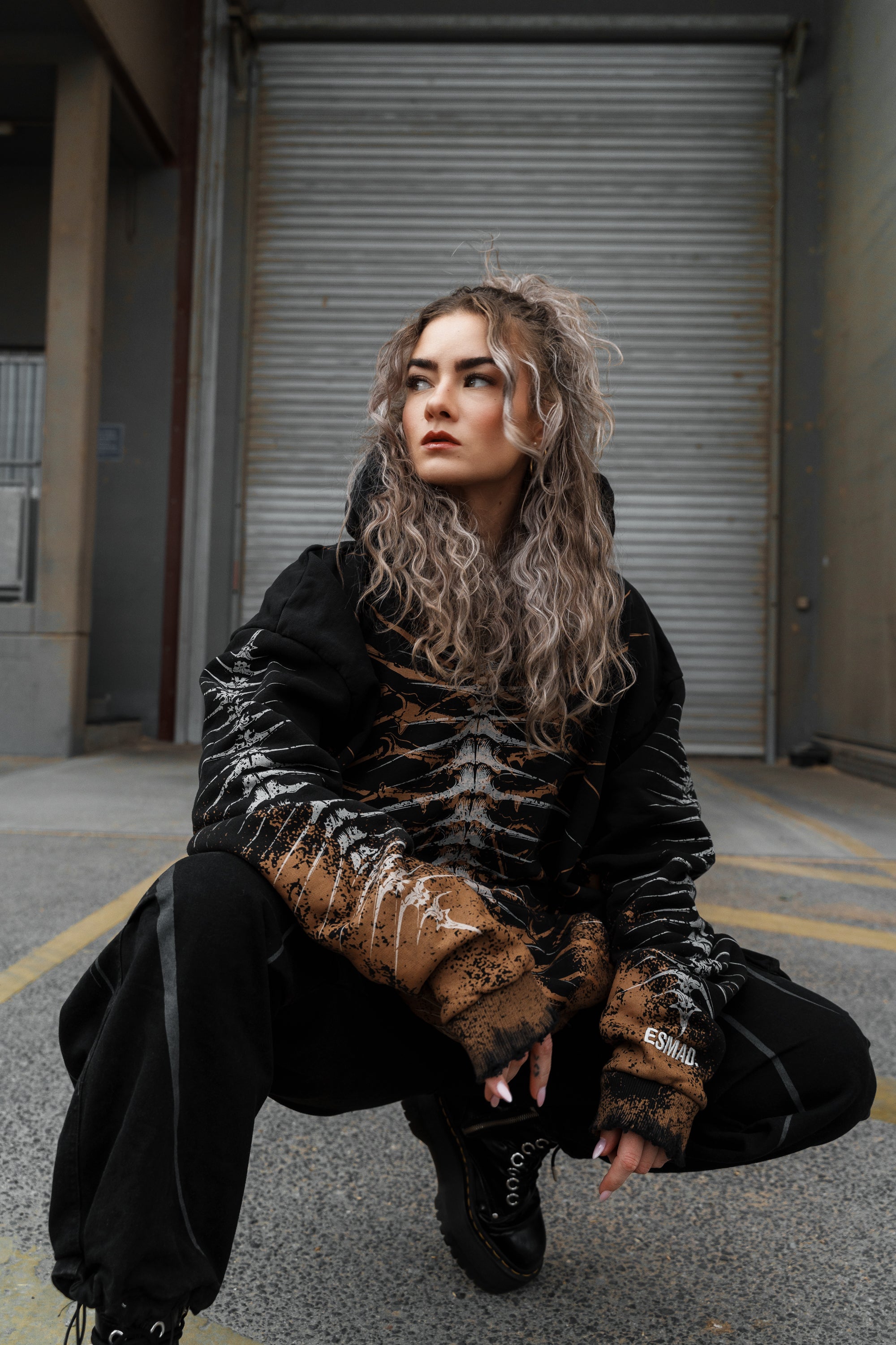 Lineage Of Dusk (ocker) - Heavy Oversized Hoodie (400GSM)