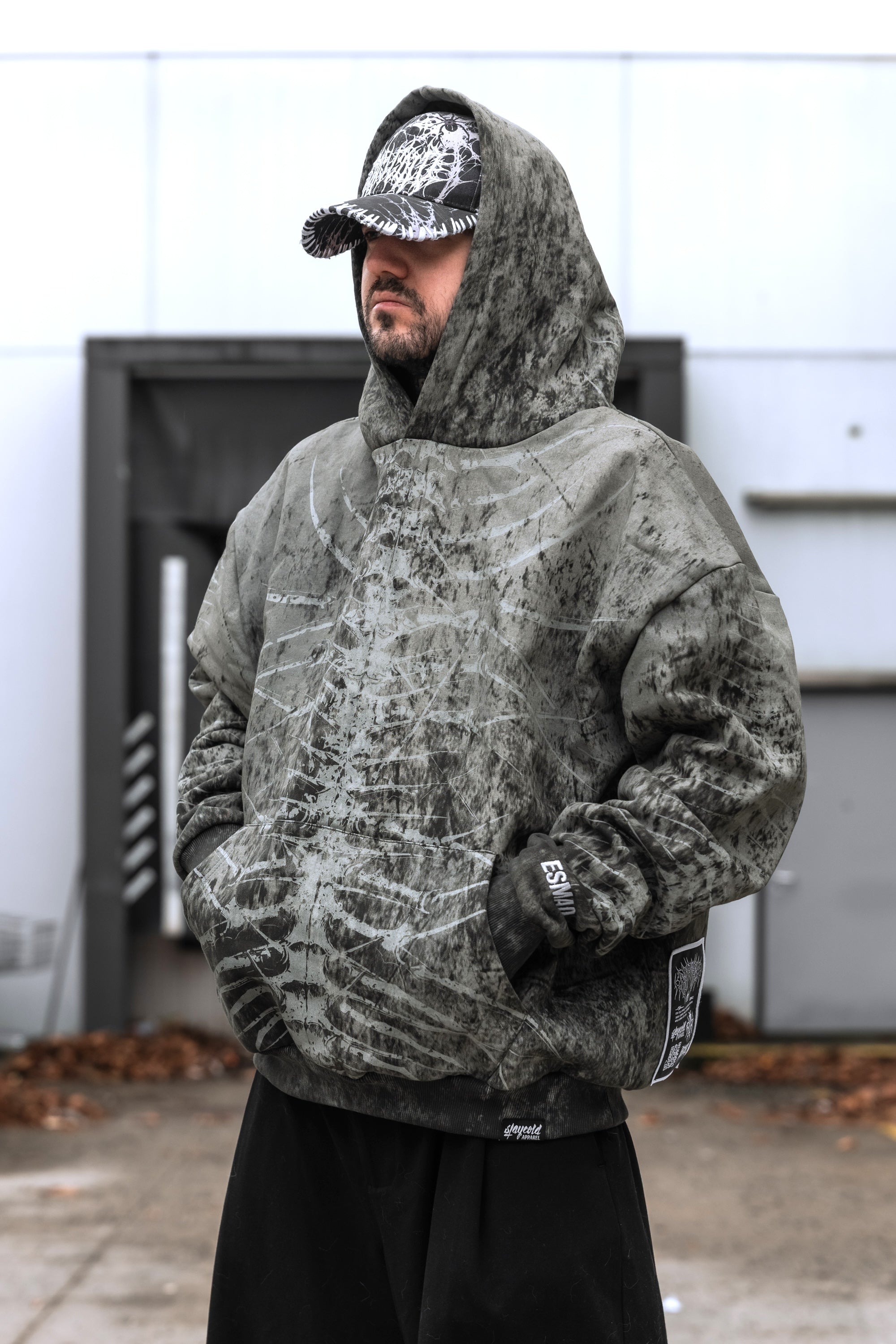 Lineage Of Dusk - Heavy Oversized Hoodie (Sand Grunge) 400GSM