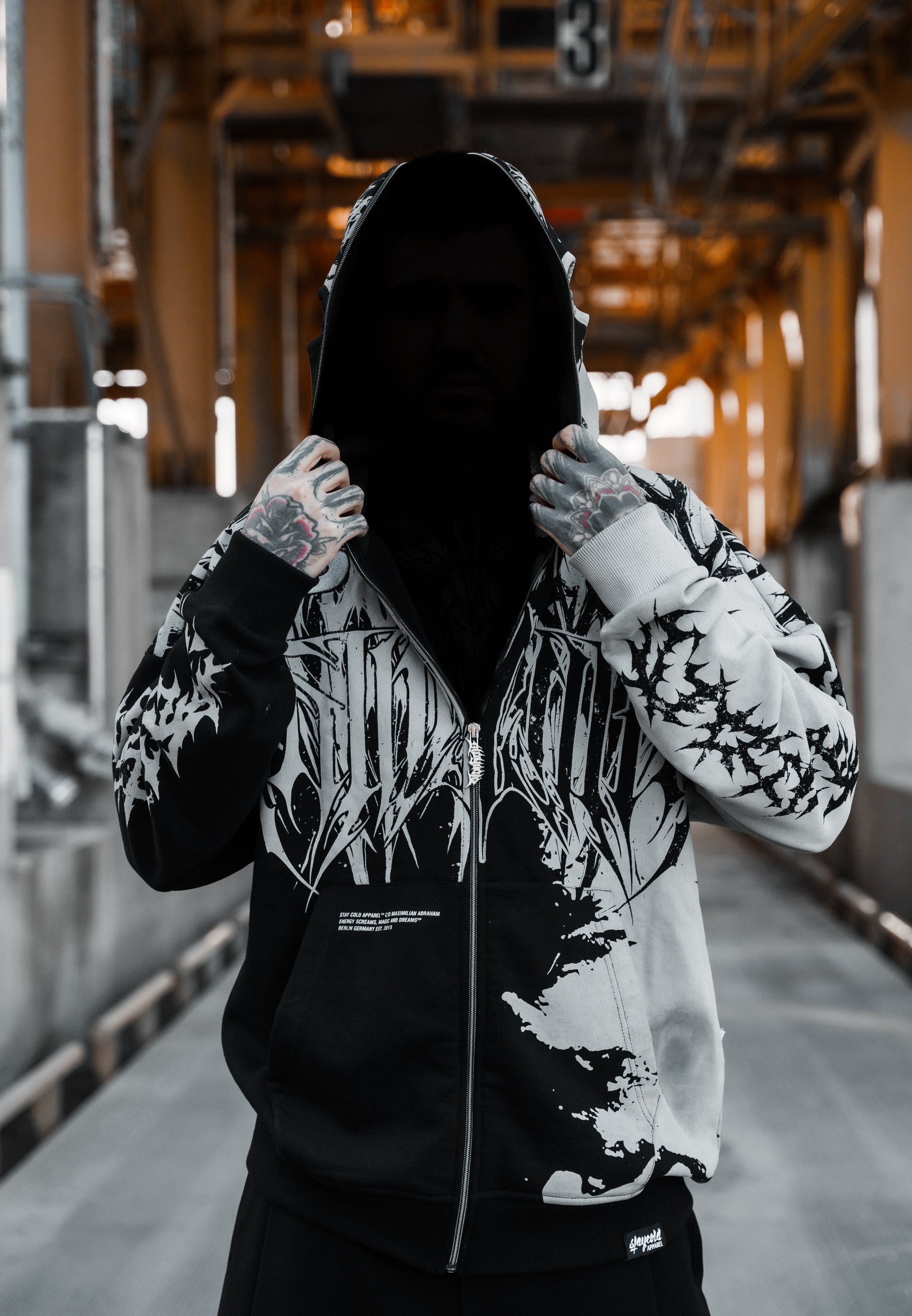 Lord Of Chaos (half half) - Heavy Zipper Hoodie (400GSM)