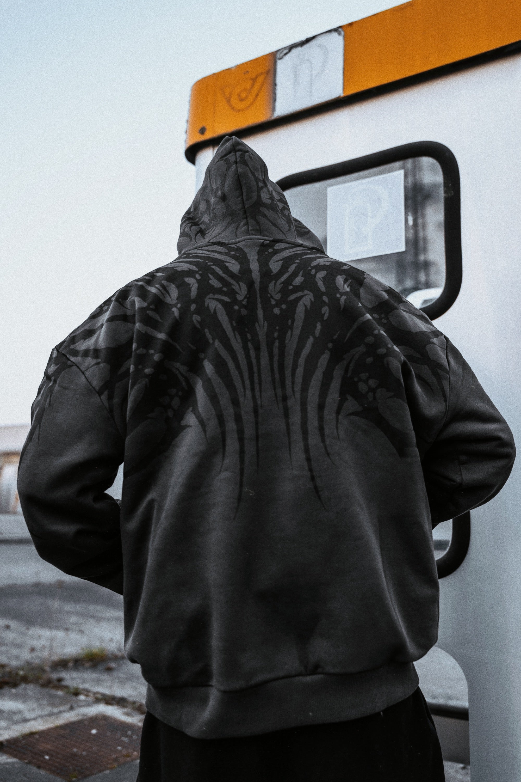 Necroblade (dark grey) - Heavy Oversized Hoodie (400GSM)