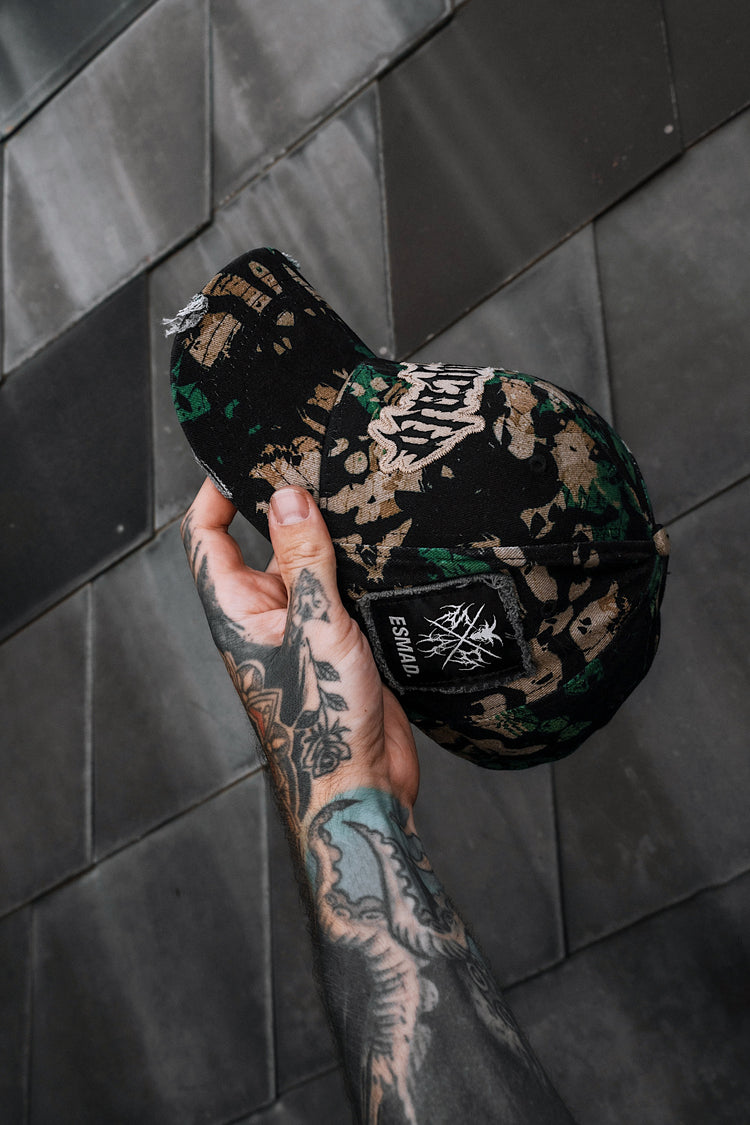 Night Ops (camo) - Distressed Baseball Cap Image 4