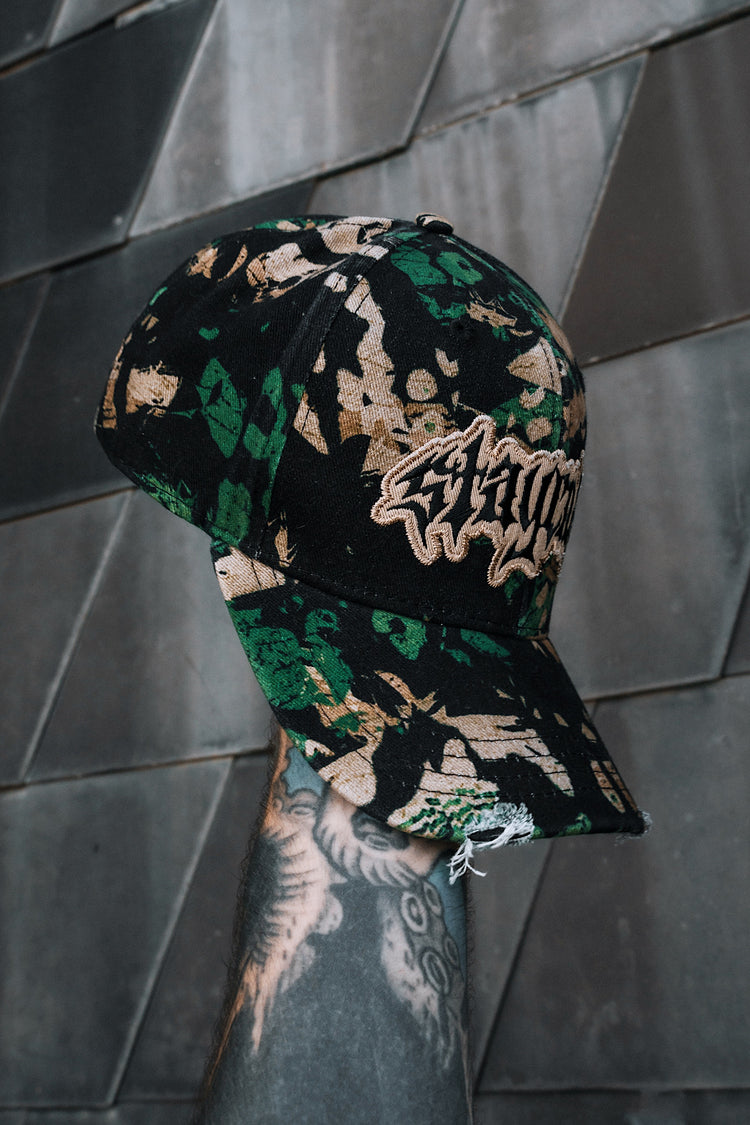 Night Ops (camo) - Distressed Baseball Cap Image 6