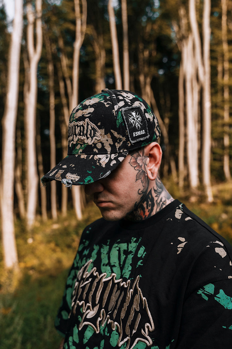 Night Ops (camo) - Distressed Baseball Cap Image 7