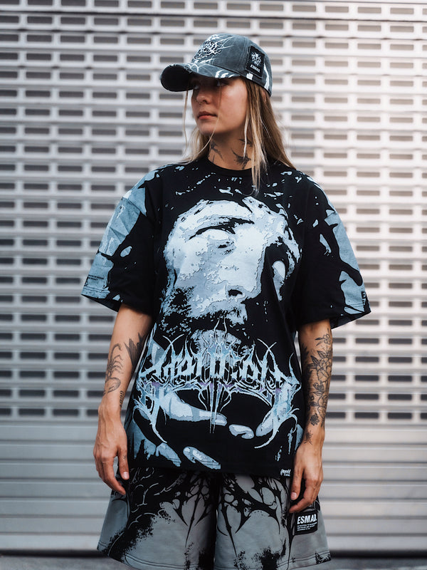 Nocturnal Oath (black) - Oversized T-Shirt (200GSM) Lifestyle Image