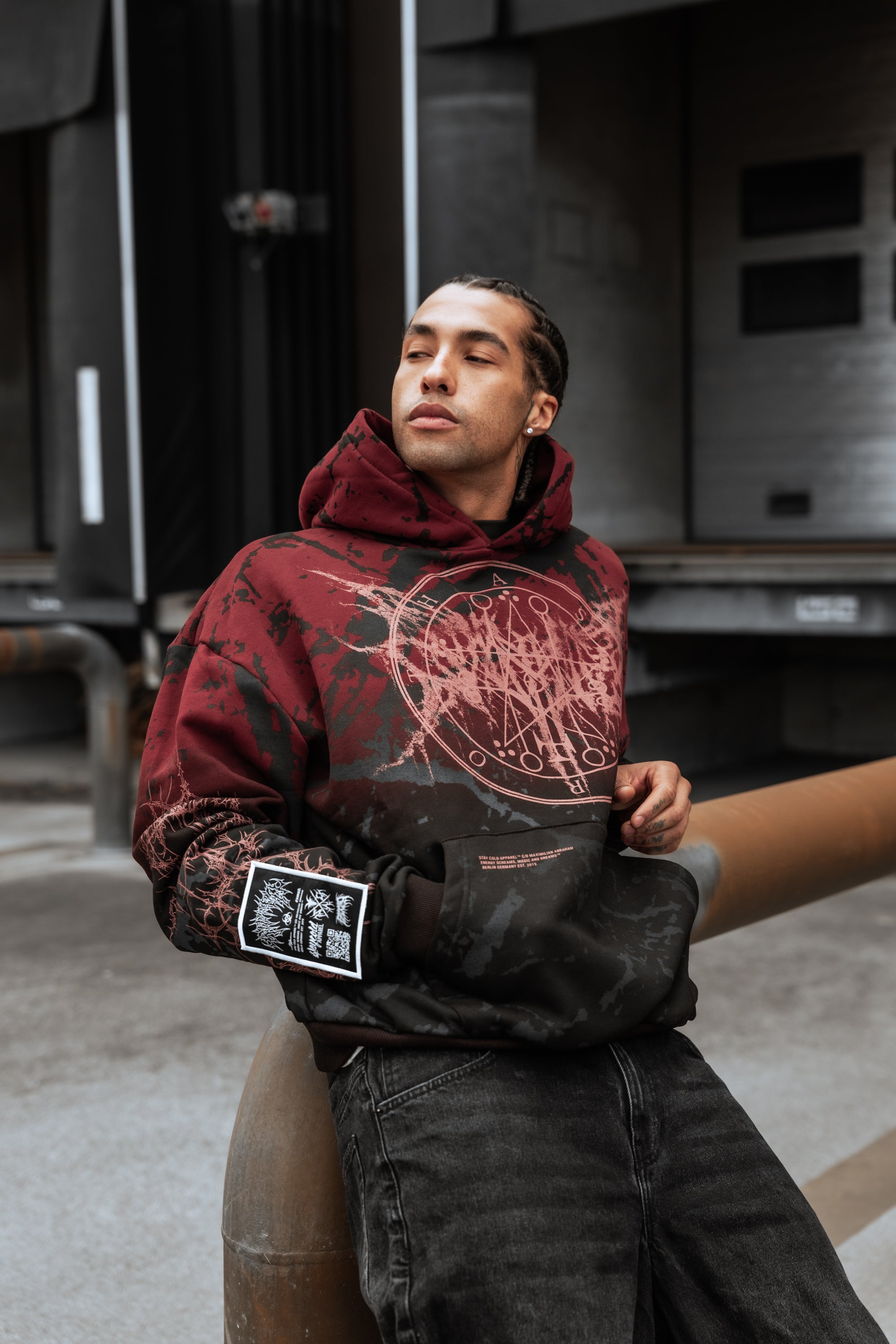 Oathbound (red black) - Heavy Oversized Hoodie (400GSM)