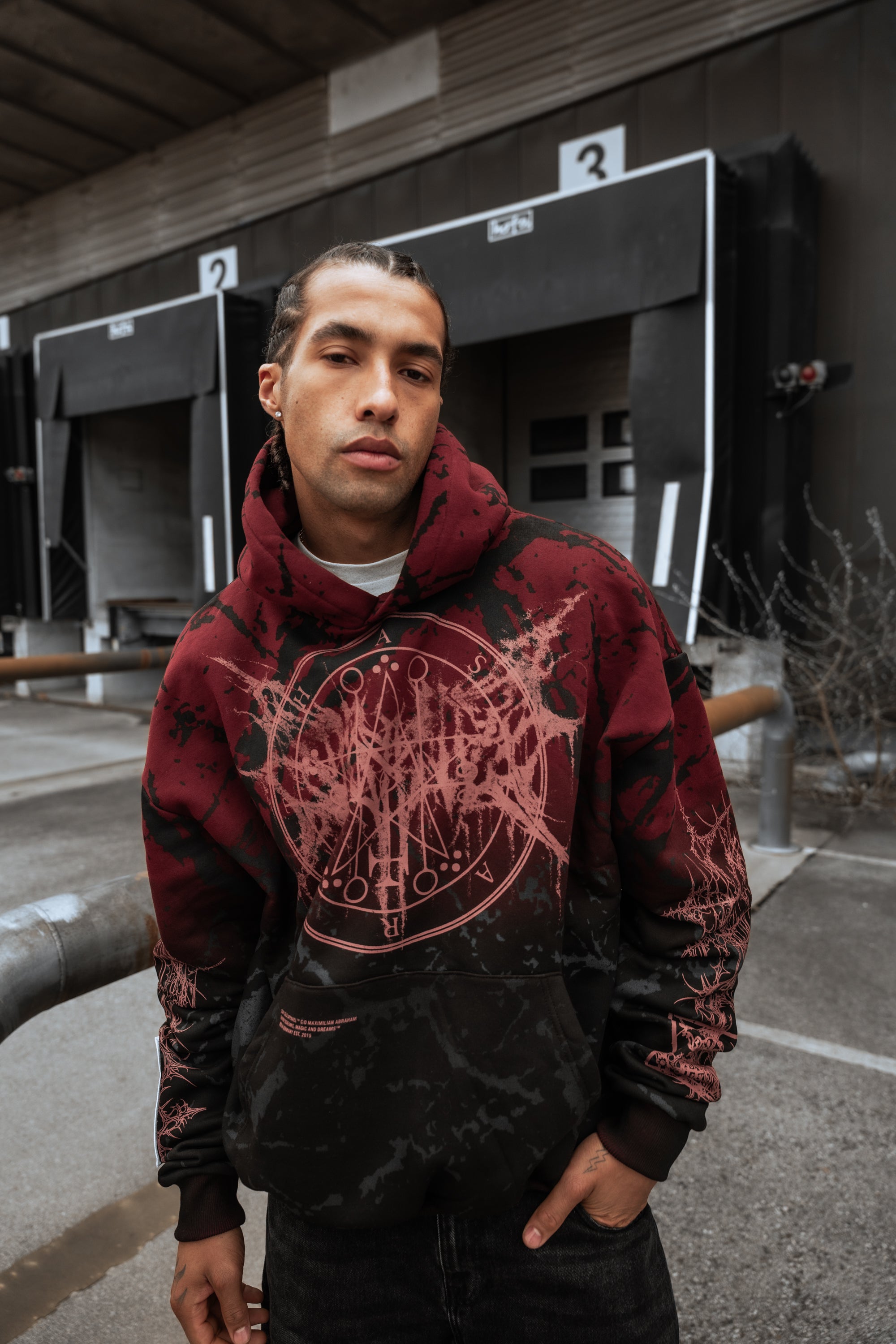 Oathbound (red black) - Heavy Oversized Hoodie (400GSM)
