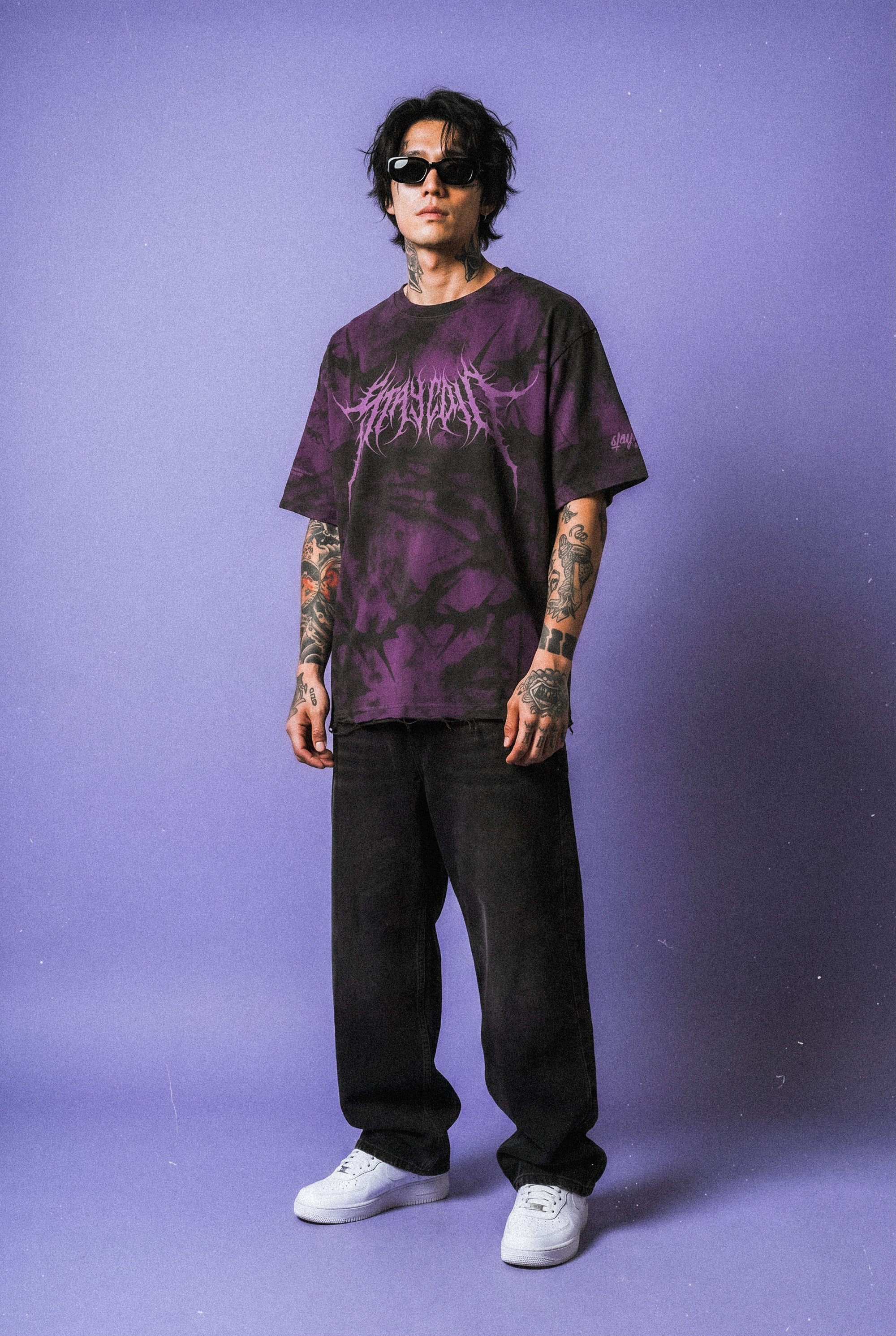Purple Hazard (purple) - Oversized T-Shirt (200GSM)