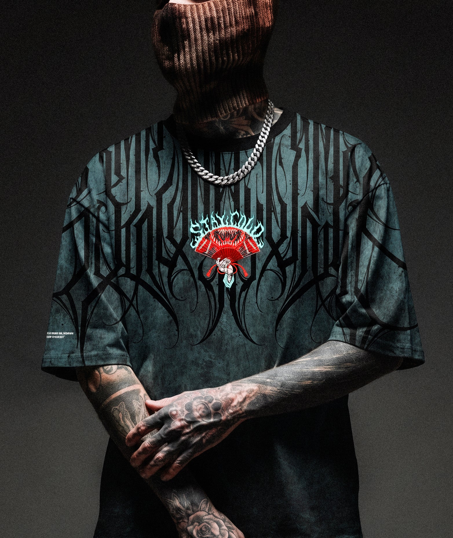 Ravenous (black petrol) - Oversized T-Shirt (200GSM)