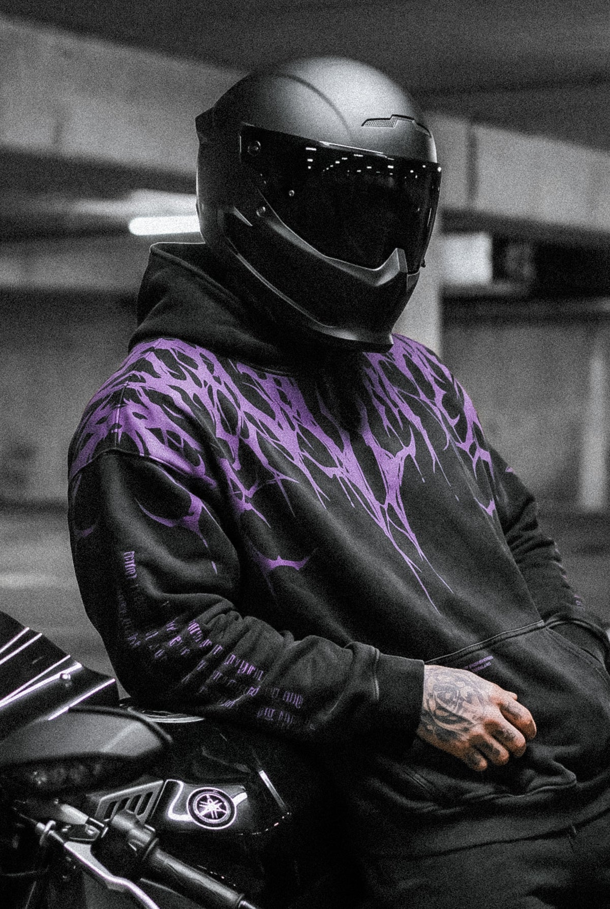 Reign Of Blood (Dark Purple) - Heavy Oversized Hoodie (400GSM)