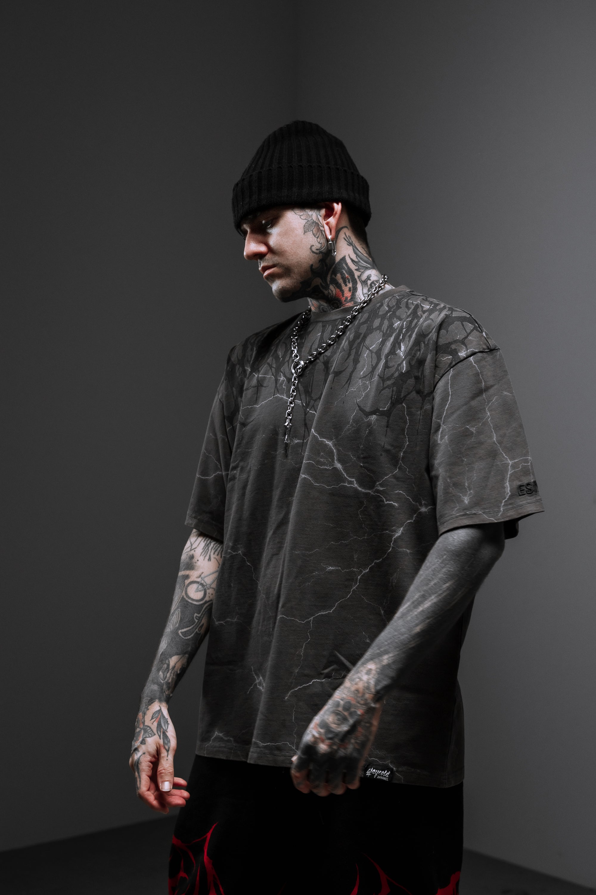 Reign Of Blood (acid washed storm) - Heavy Oversized T-Shirt 250GSM