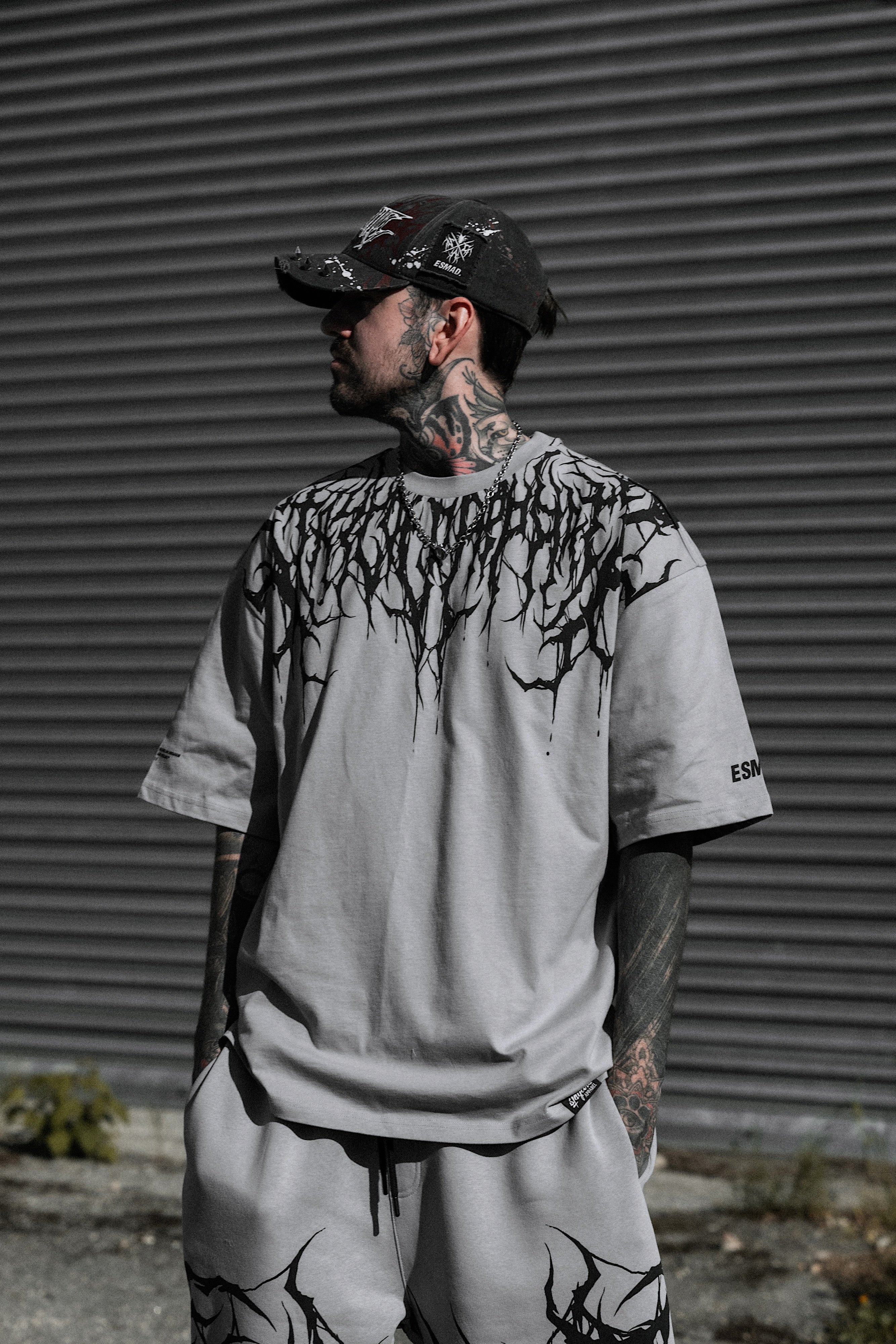 Reign Of Blood (grey) - Oversized T-Shirt (200GSM)