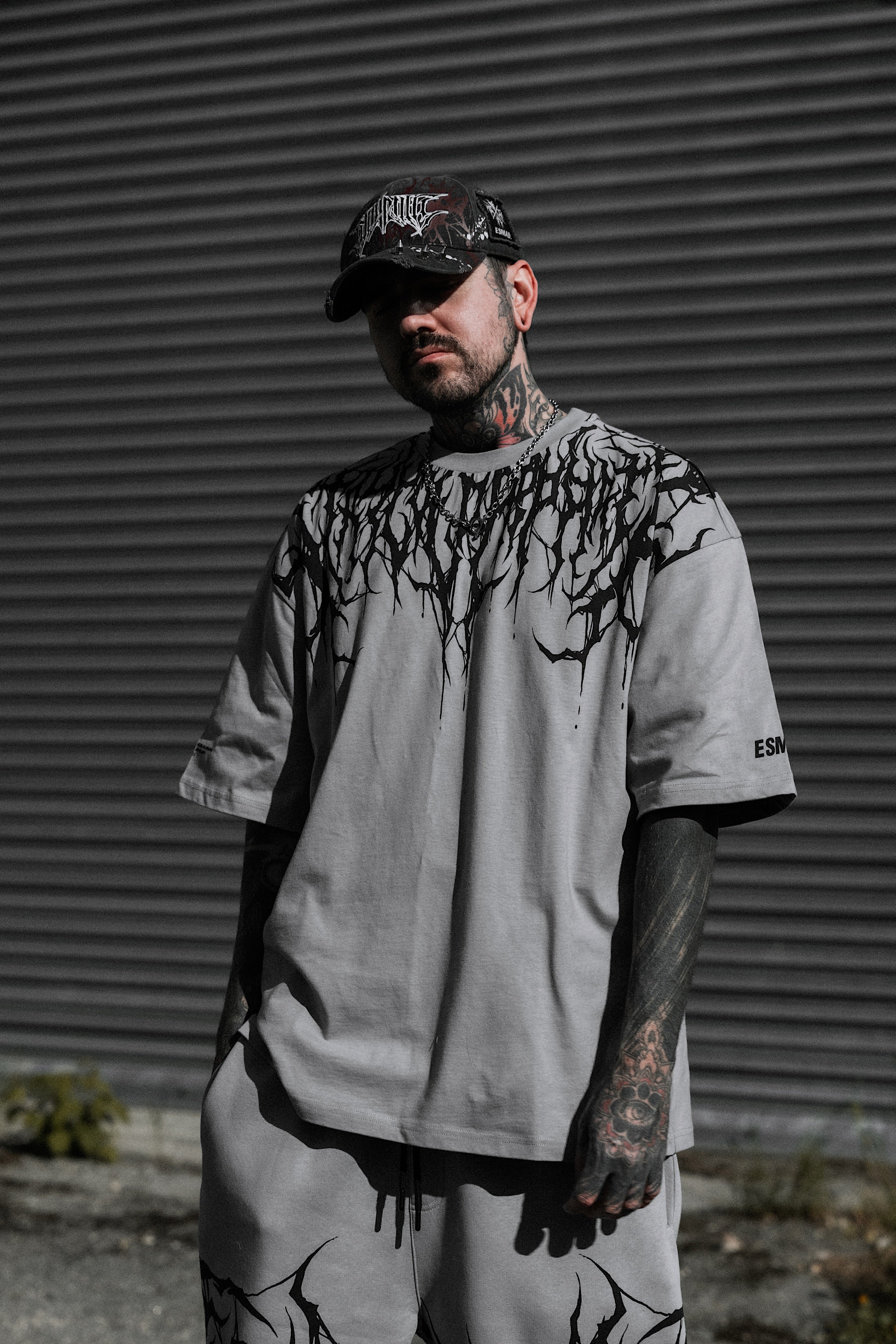 Reign Of Blood (grey) - Oversized T-Shirt (200GSM)