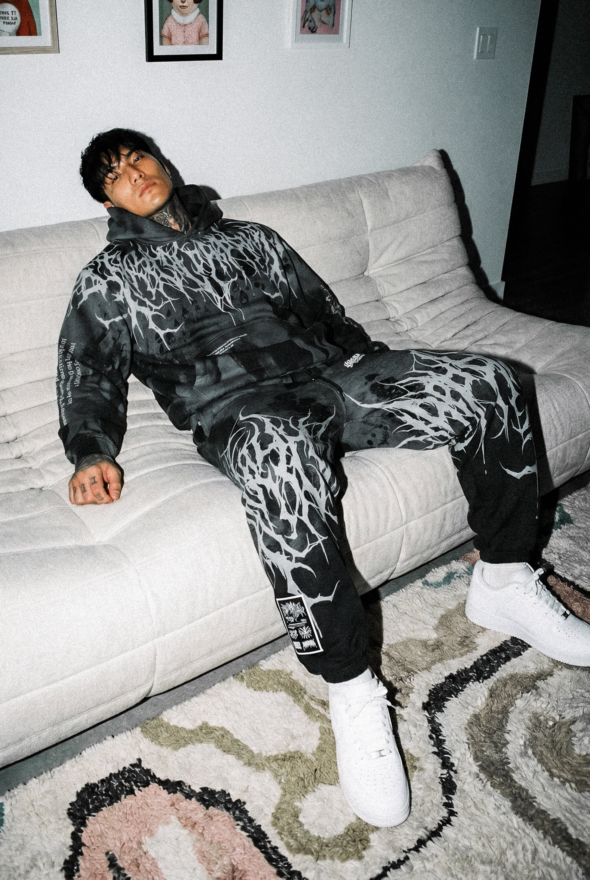 Reign Of Blood (Grey Dye) - Sweatpants (350GSM)