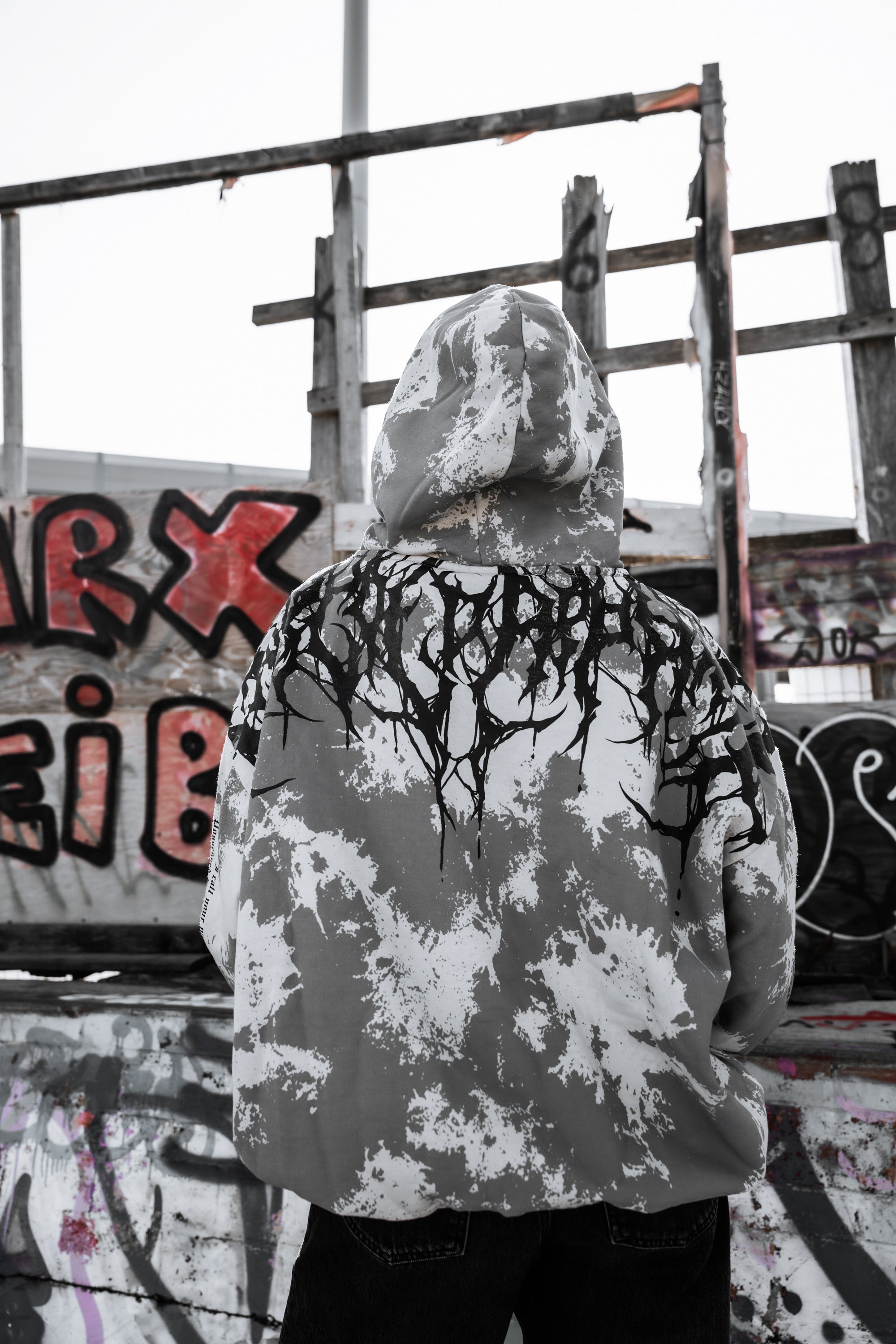 Reign Of Blood (light grey) - Heavy Oversized Hoodie (400GSM)