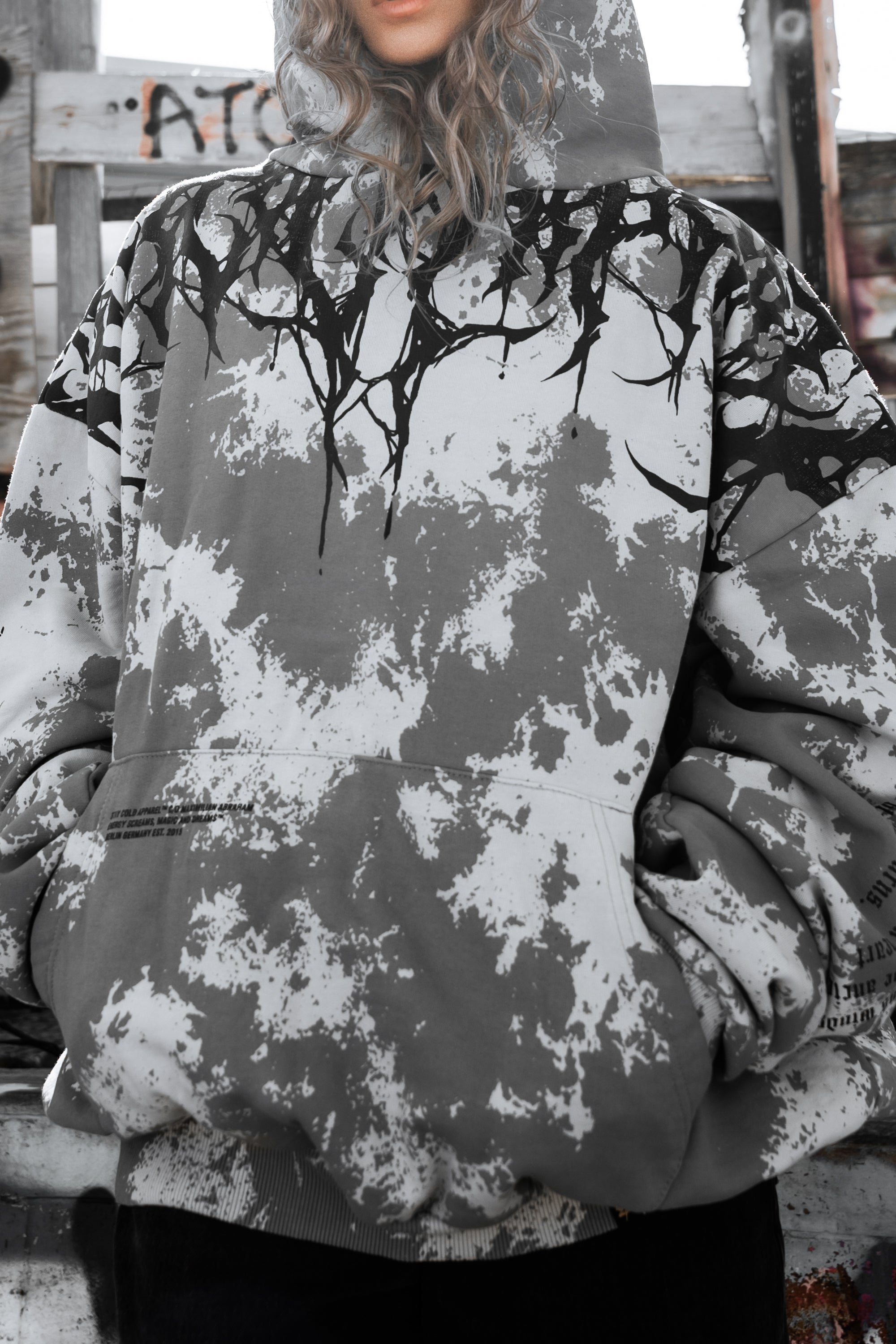 Reign Of Blood (light grey) - Heavy Oversized Hoodie (400GSM)