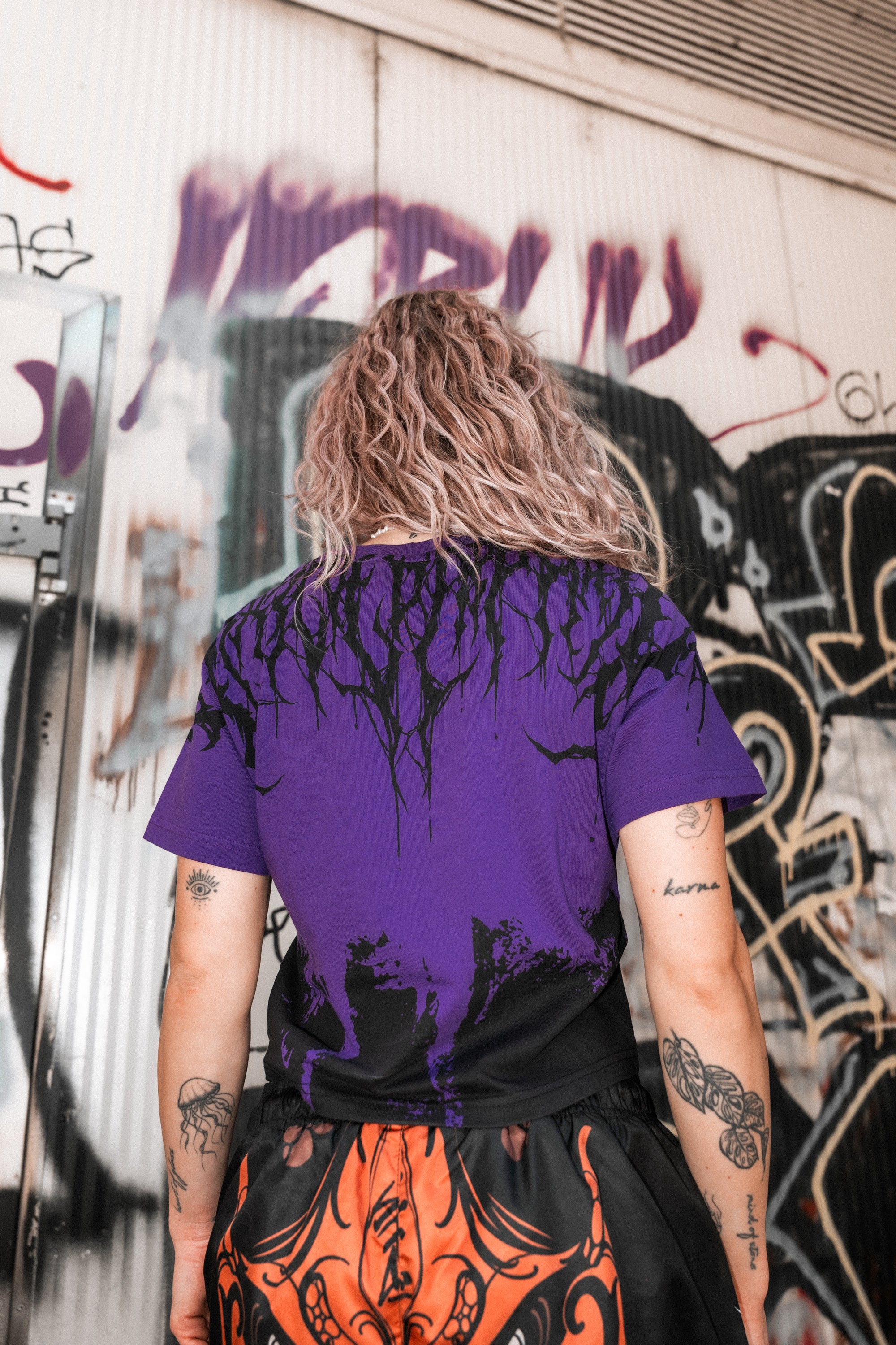 Reign Of Blood (purple) - Crop T-Shirt (200GSM)