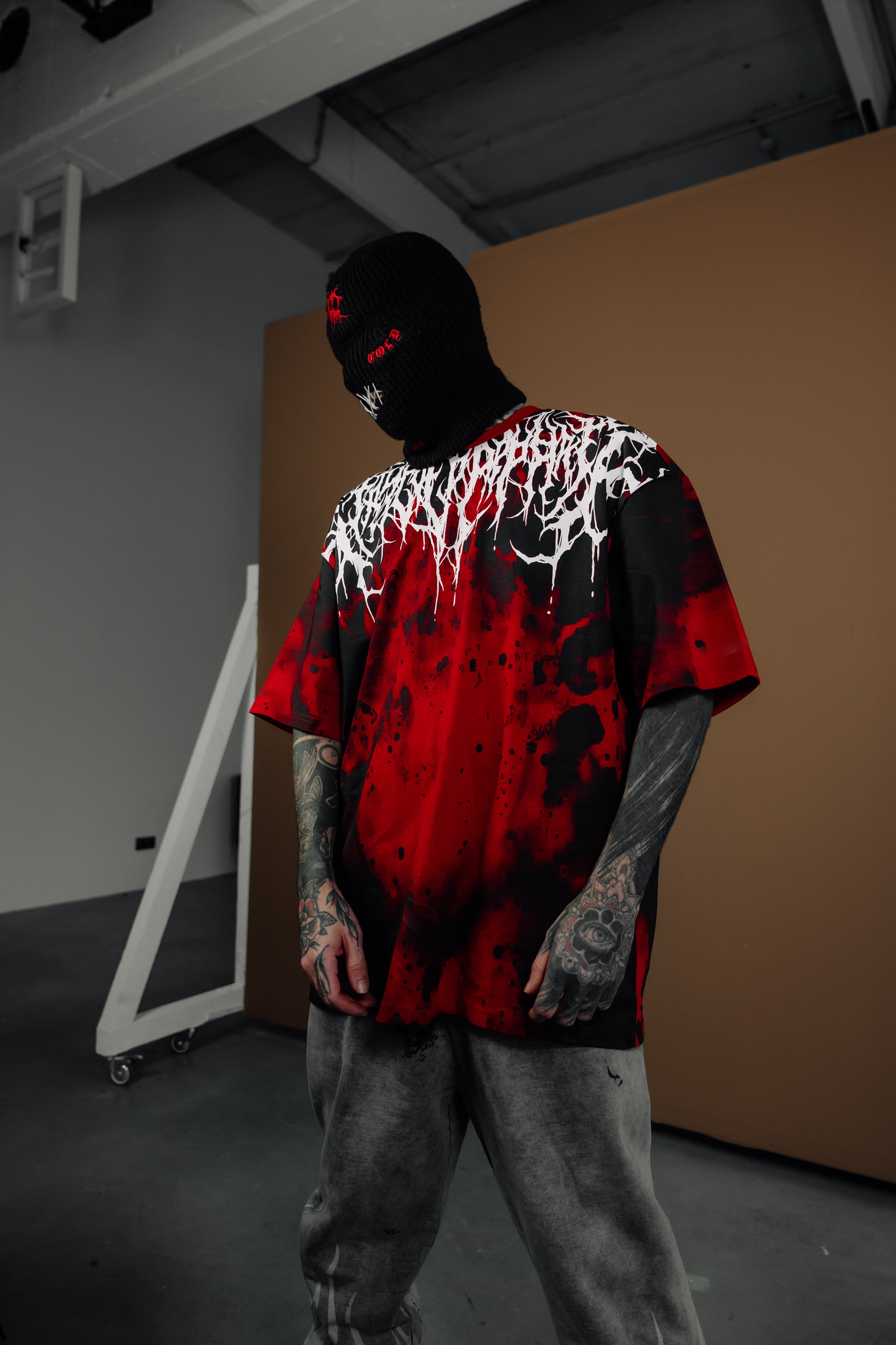 Reign Of Blood (Red Tie Dye) - Heavy Oversized T-Shirt 250GSM