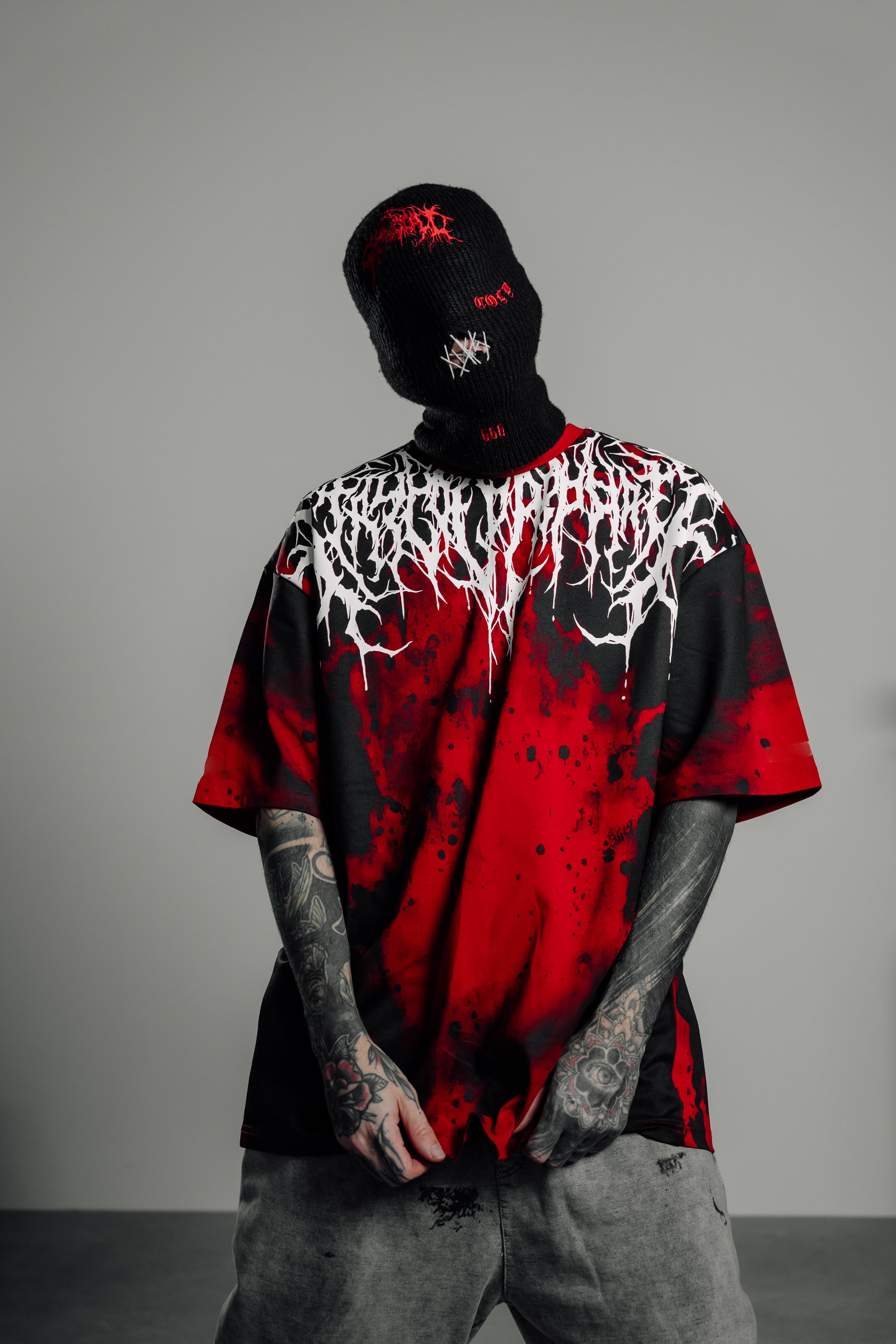 Reign Of Blood (red tie dye) - Heavy Oversized T-Shirt 250GSM