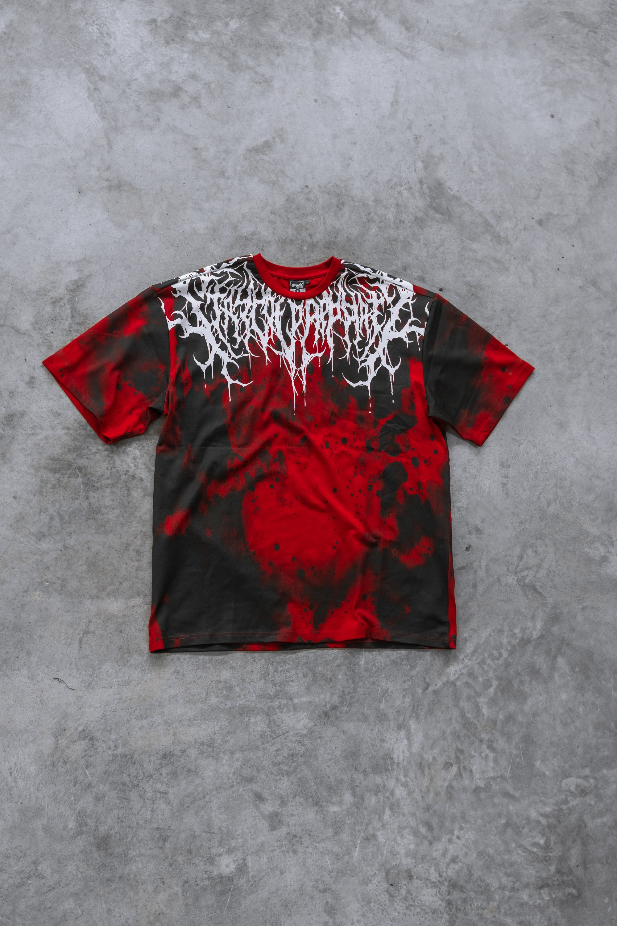 Reign Of Blood (Red Tie Dye) - Heavy Oversized T-Shirt 250GSM