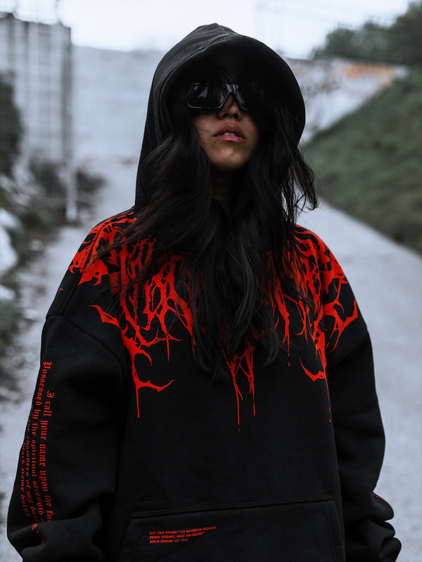 Reign of Blood - Heavy Oversized Hoodie 400GSM Lifestyle Image