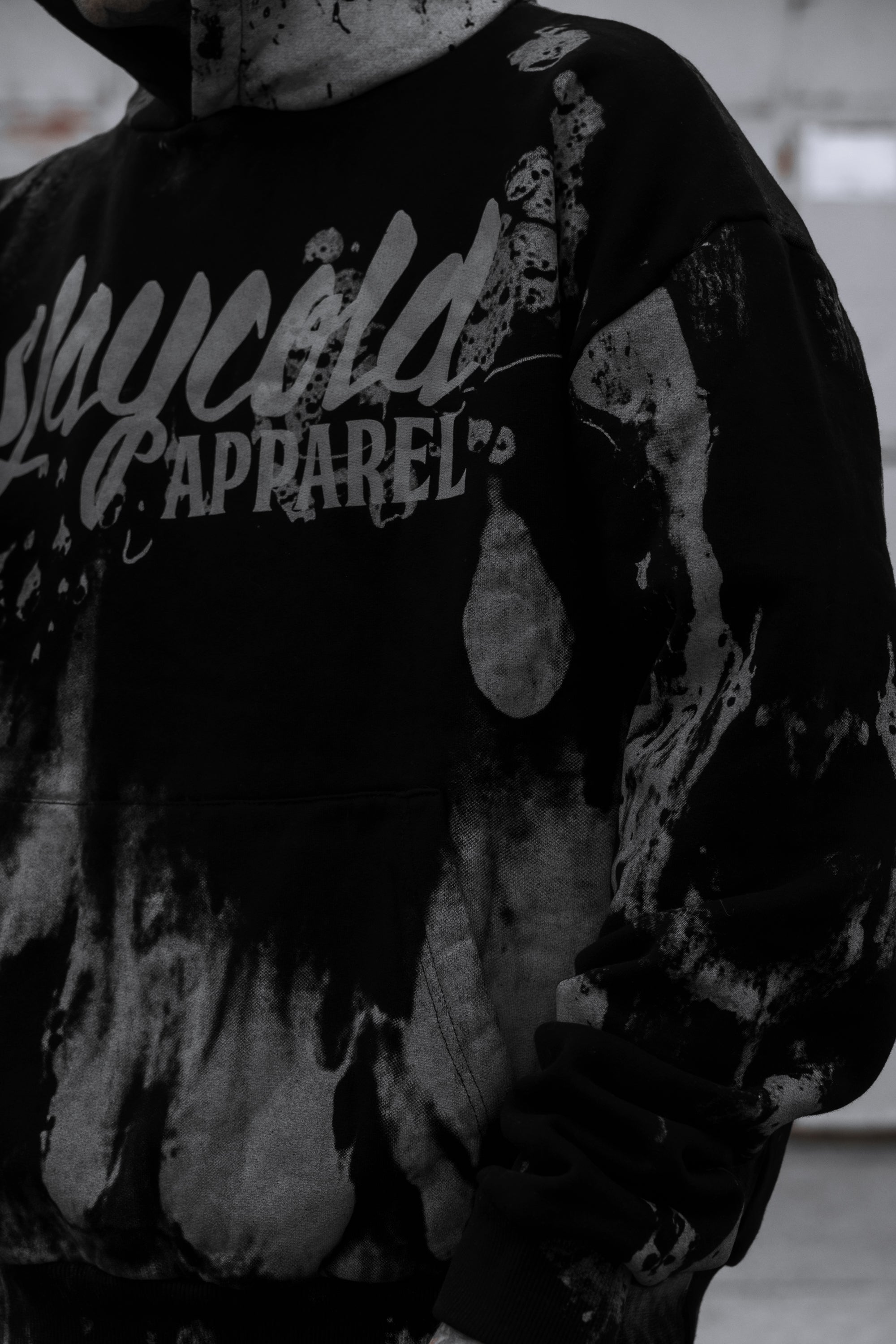 Stay Cold Logo (grey dye) - Oversized Hoodie (350GSM)