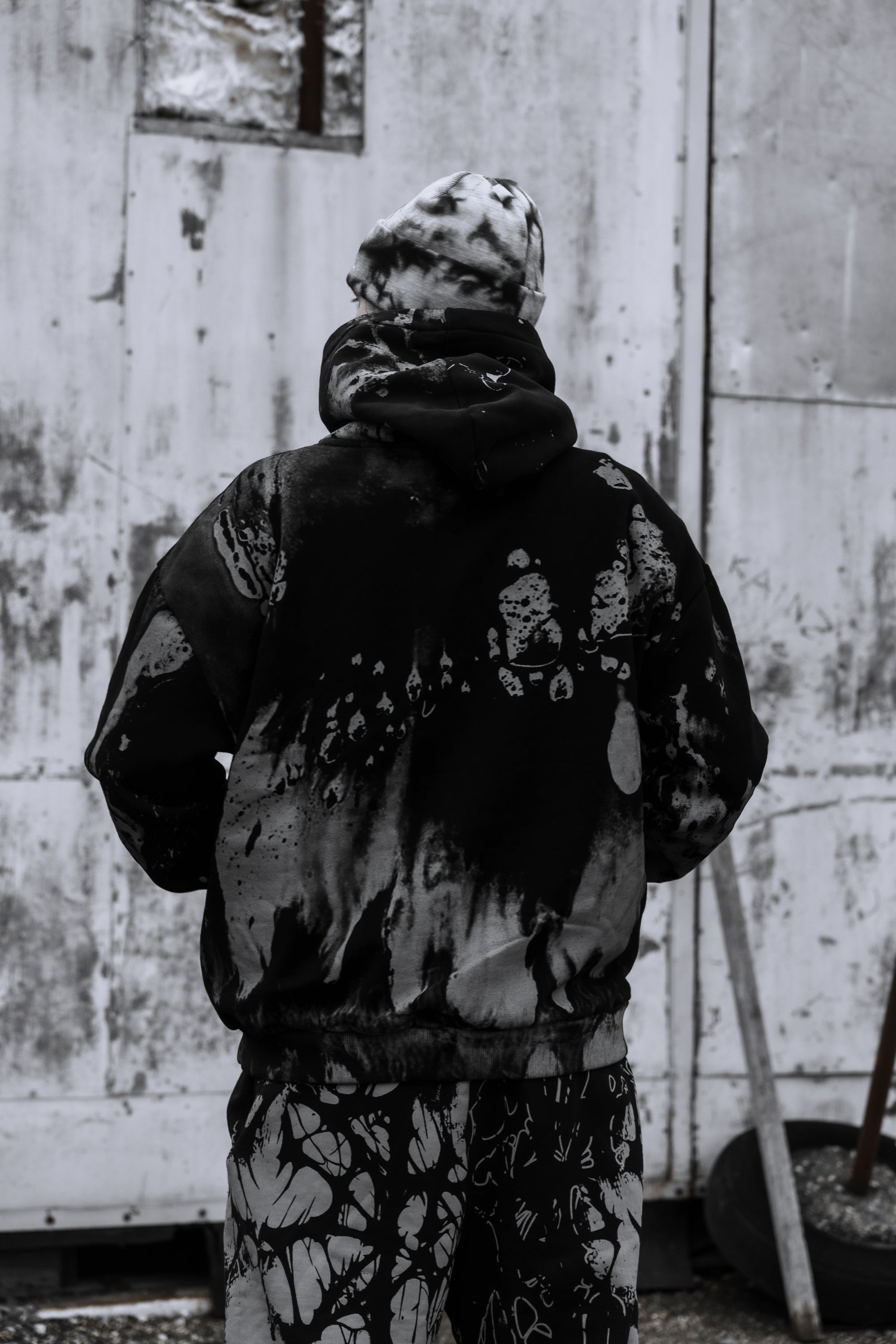 Stay Cold Logo (grey dye) - Oversized Hoodie (350GSM)