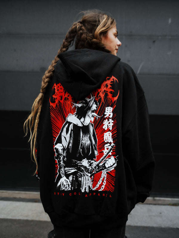 Samurai Demon - Oversized Hoodie Lifestyle Image