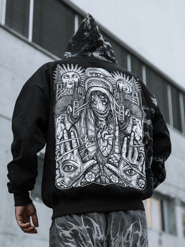 Sinner's Paradise - Customized Oversized Hoodie (350GSM) Lifestyle Image