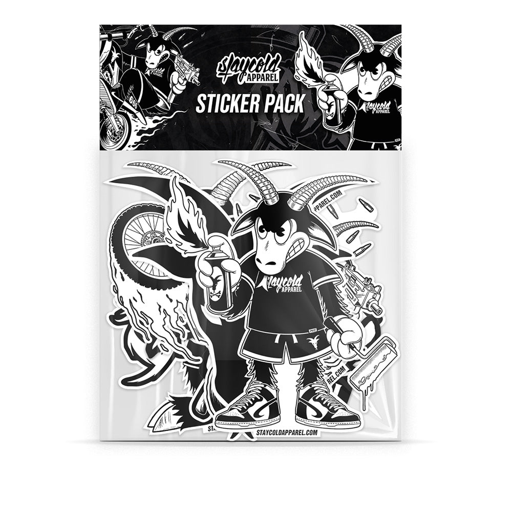 Stay Cold Sticker Pack Mockup