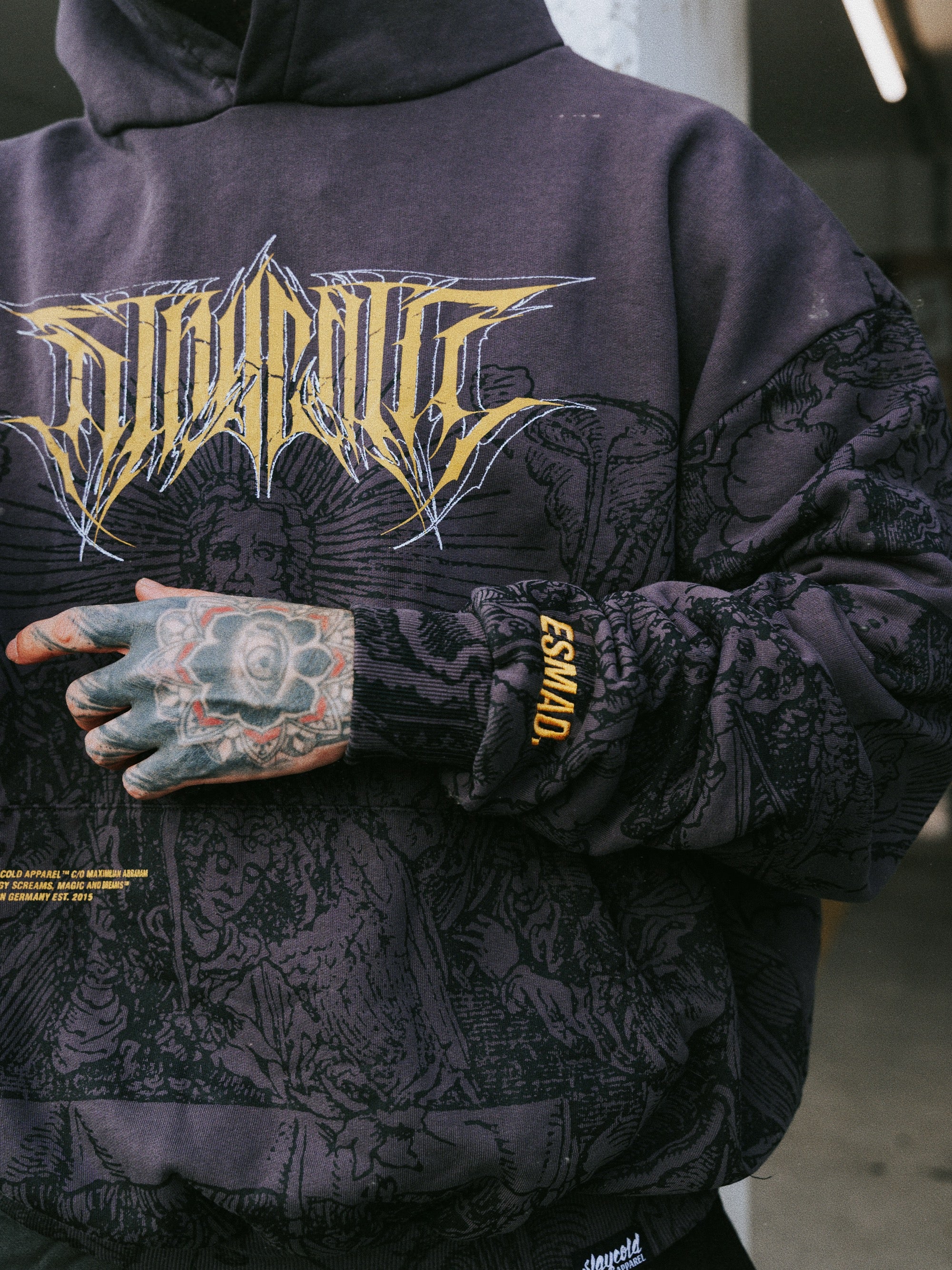The Blackened Sun (dark grey) - Oversized Hoodie (350GSM)