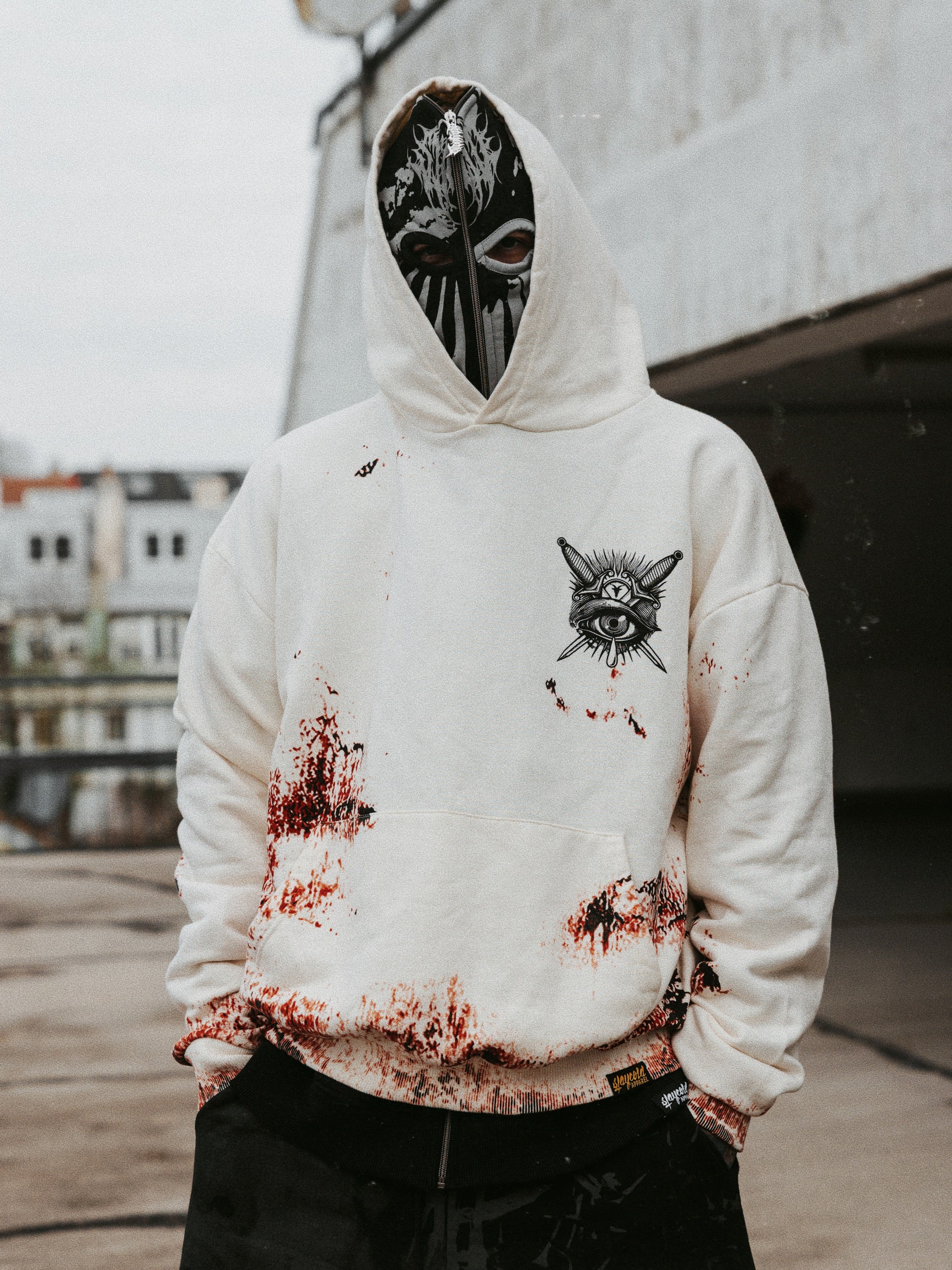 Think Twice (rusty bleach) - Oversized Hoodie (350GSM)