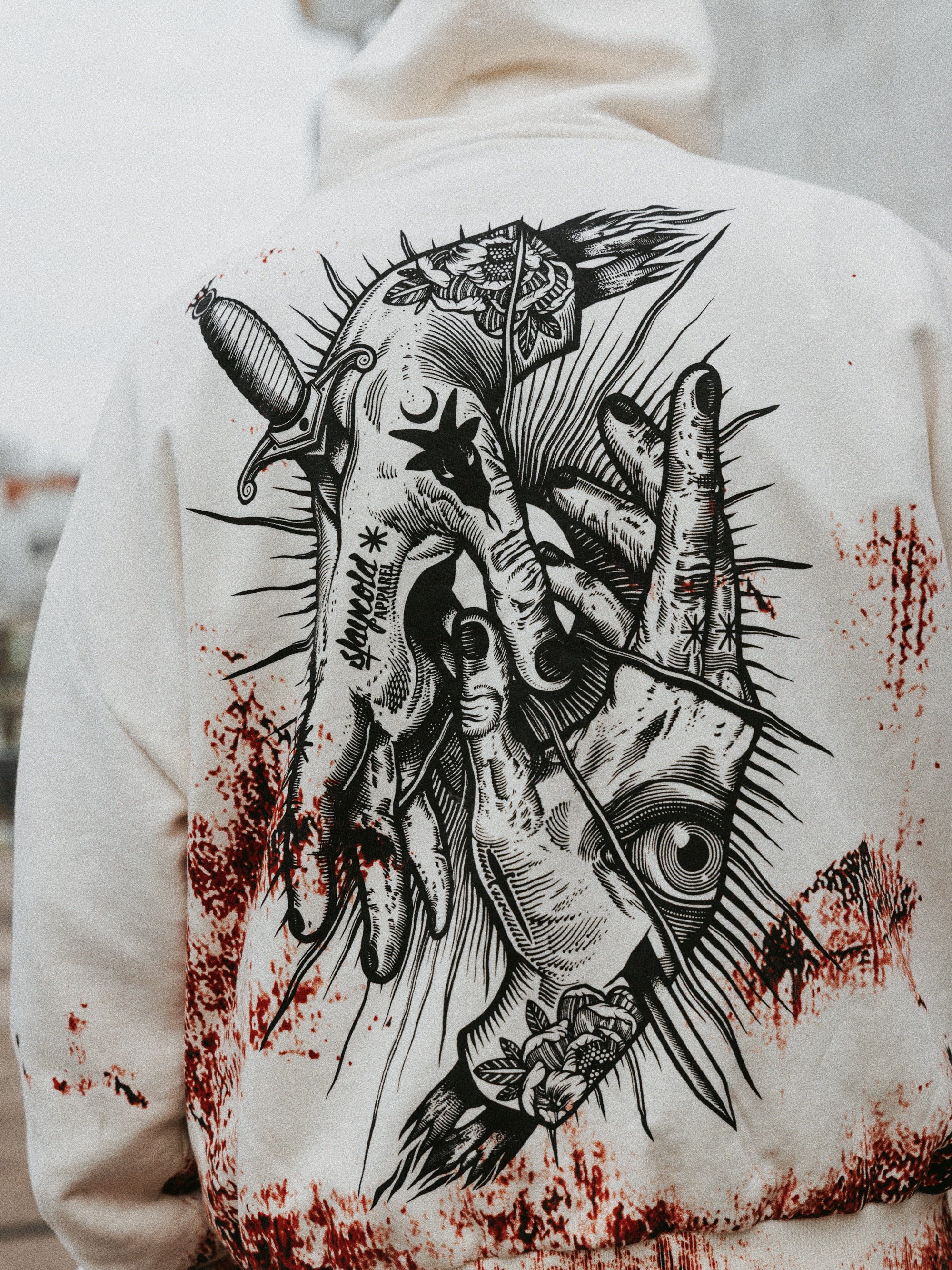 Think Twice (rusty bleach) - Oversized Hoodie (350GSM)