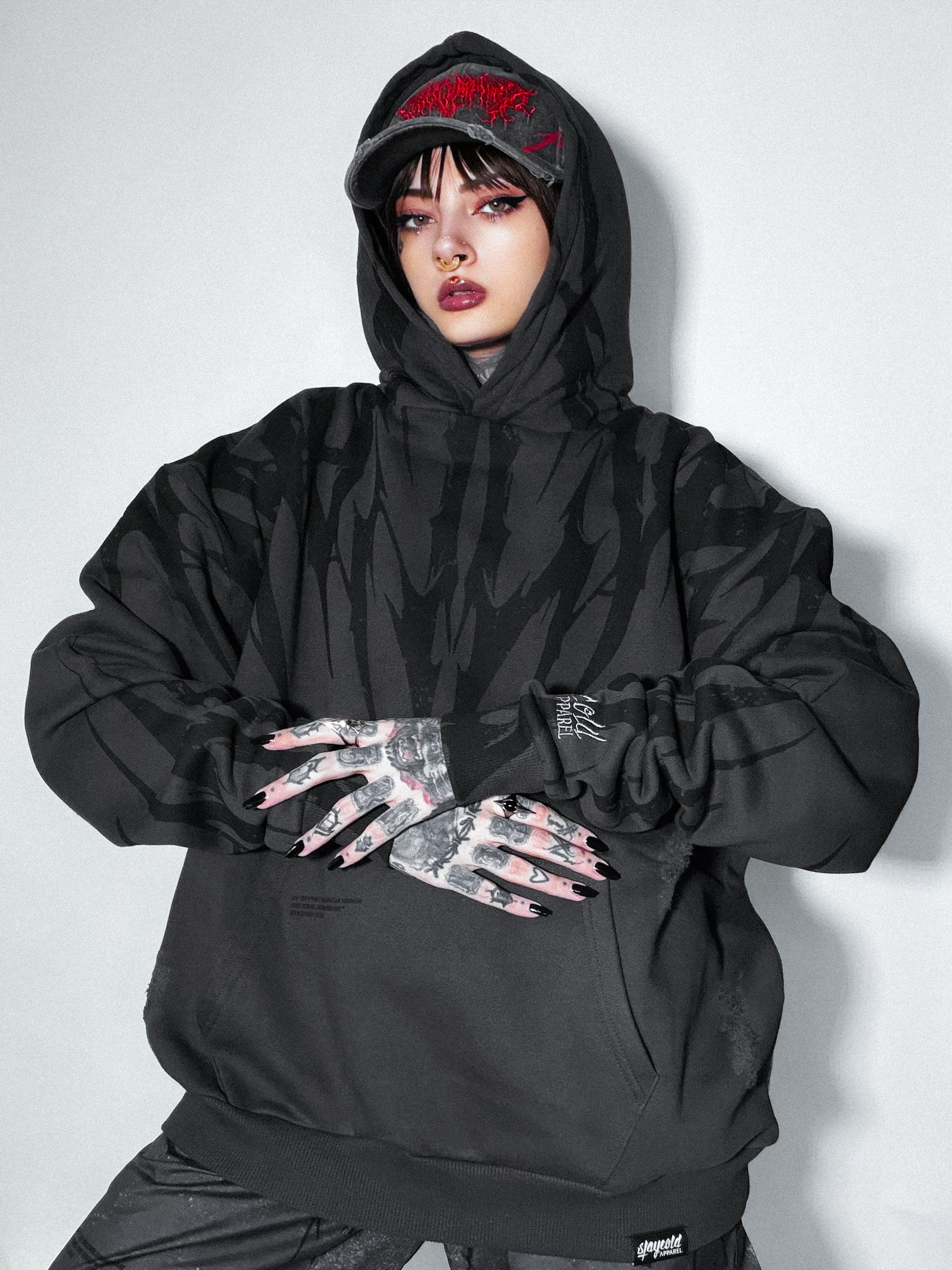 Thornbreaker (Dark Grey) - Heavy Oversized Hoodie (400GSM)