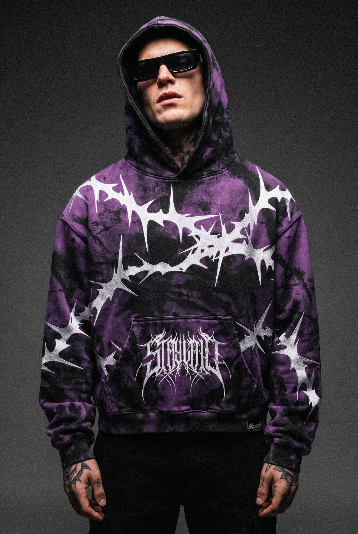 Thornwave (Purple) - Heavy Oversized Hoodie (400GSM)