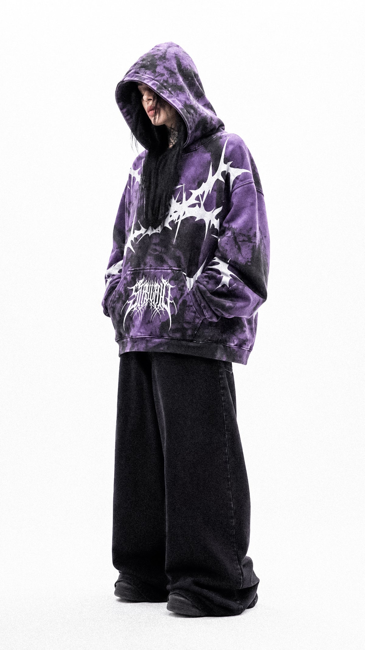 Thornwave (Purple) - Heavy Oversized Hoodie (400GSM)