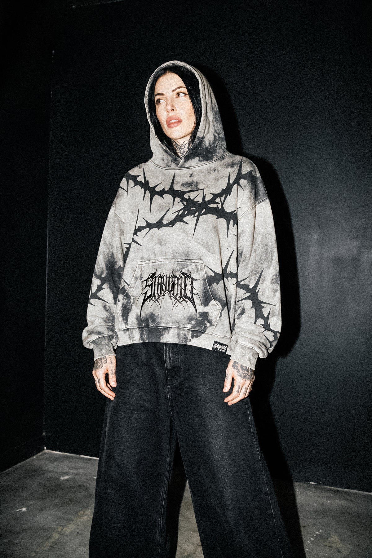 Thornwave (Silver) - Heavy Oversized Hoodie (400GSM)