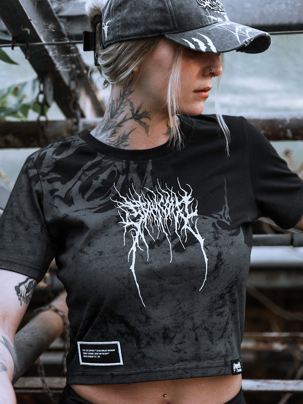 Trinity (Custom) - Crop T-Shirt (200GSM) Lifestyle Image