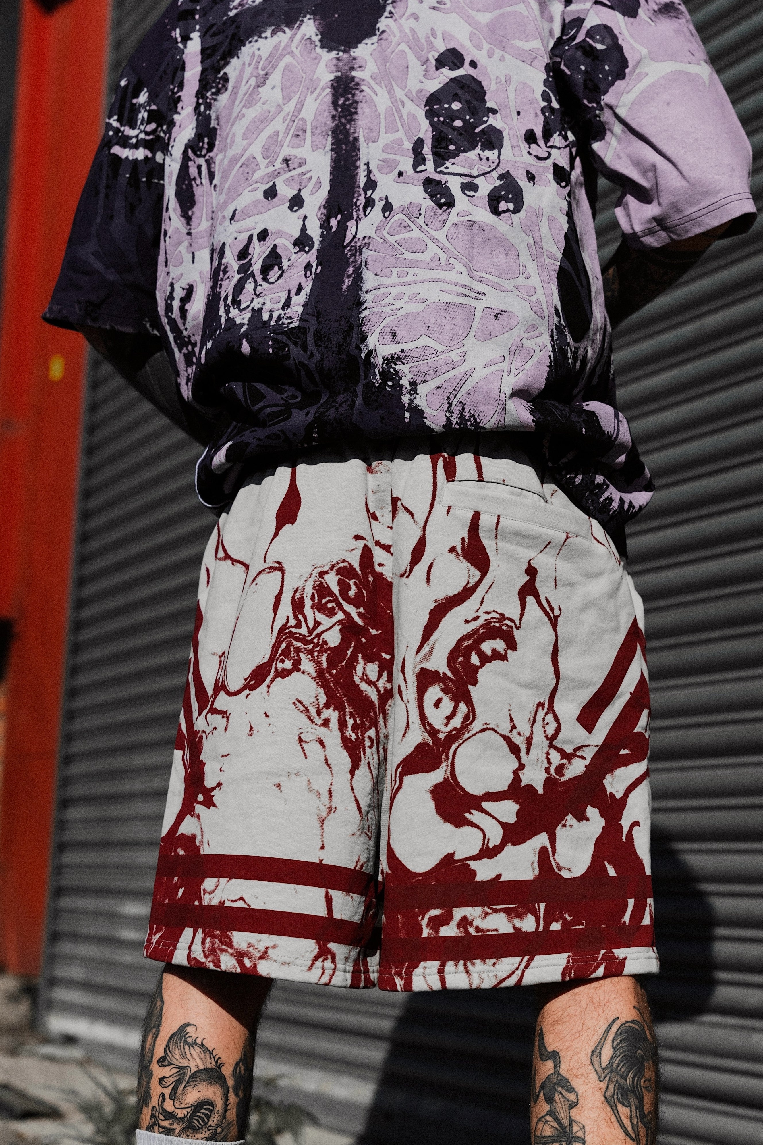 Veinstorm (Light Grey) - Prime Shorts (350GSM)