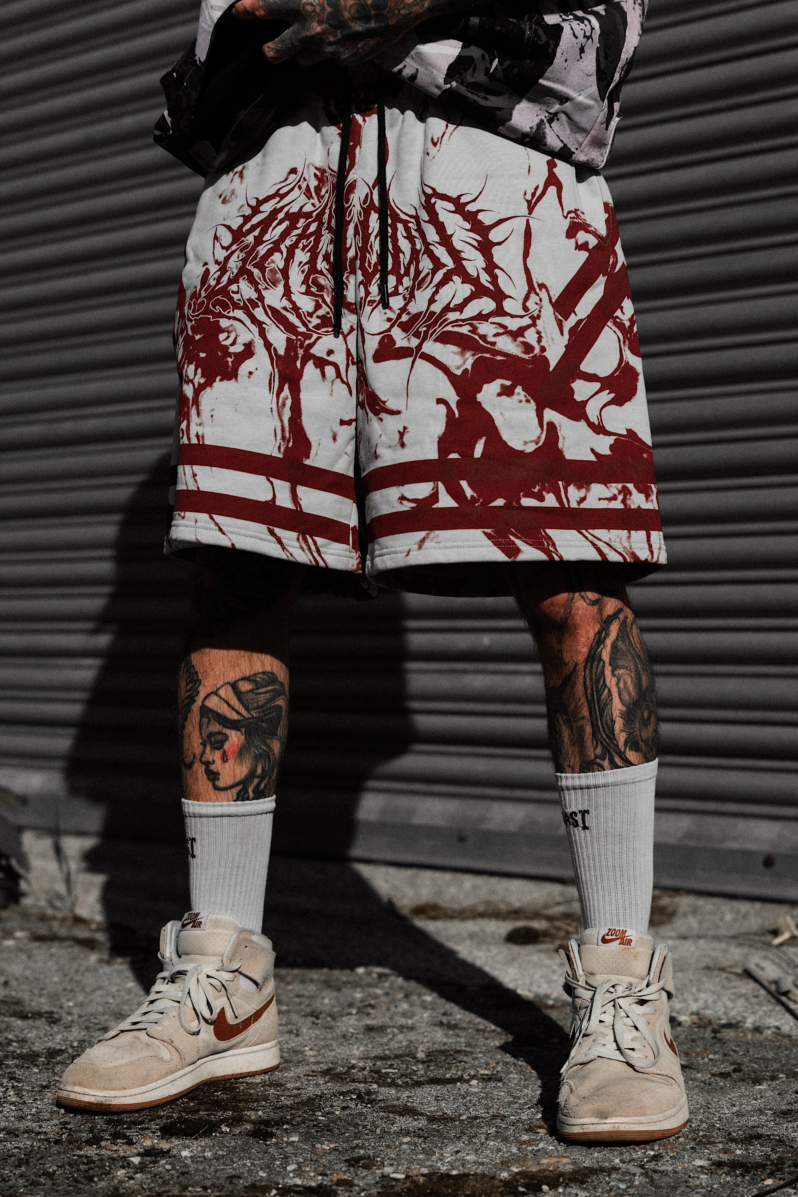 Veinstorm (Light Grey) - Prime Shorts (350GSM)