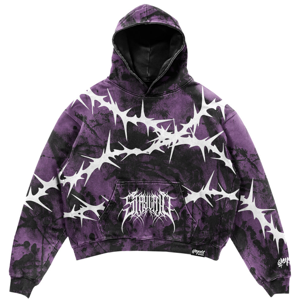 Thornwave (Purple) - Heavy Oversized Hoodie (400GSM)