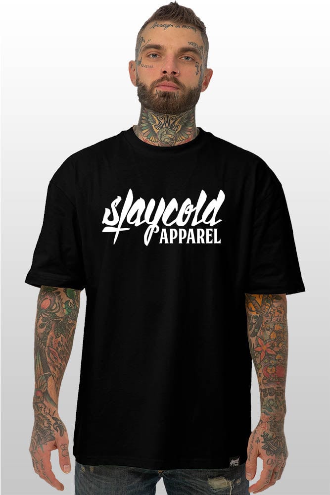 Stay Cold Oversized Logo T-Shirt - Black
