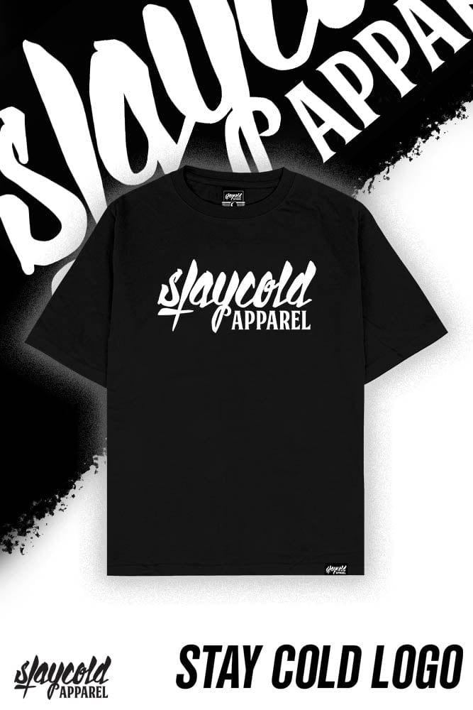 Stay Cold Oversized Logo T-Shirt - Black