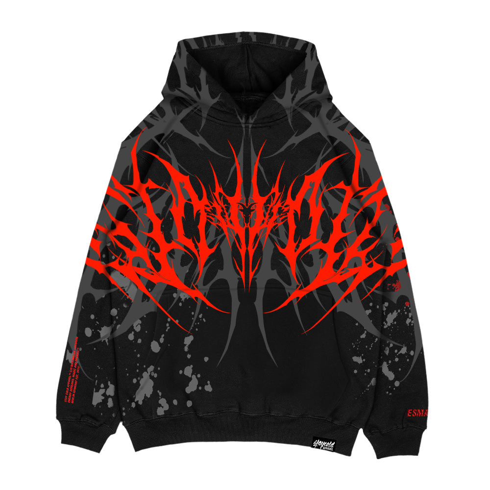 Eternal Conquest - Heavy Oversized Hoodie (Red) 400GSM