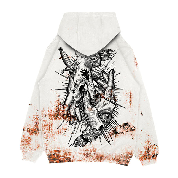 Think Twice (rusty bleach) - Oversized Hoodie (350GSM)