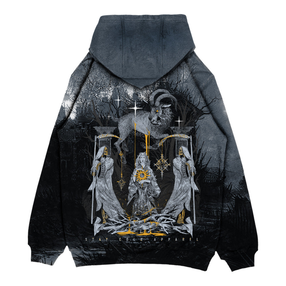 Full Moon Ritual - Customized Oversized Hoodie (350GSM) Mockup