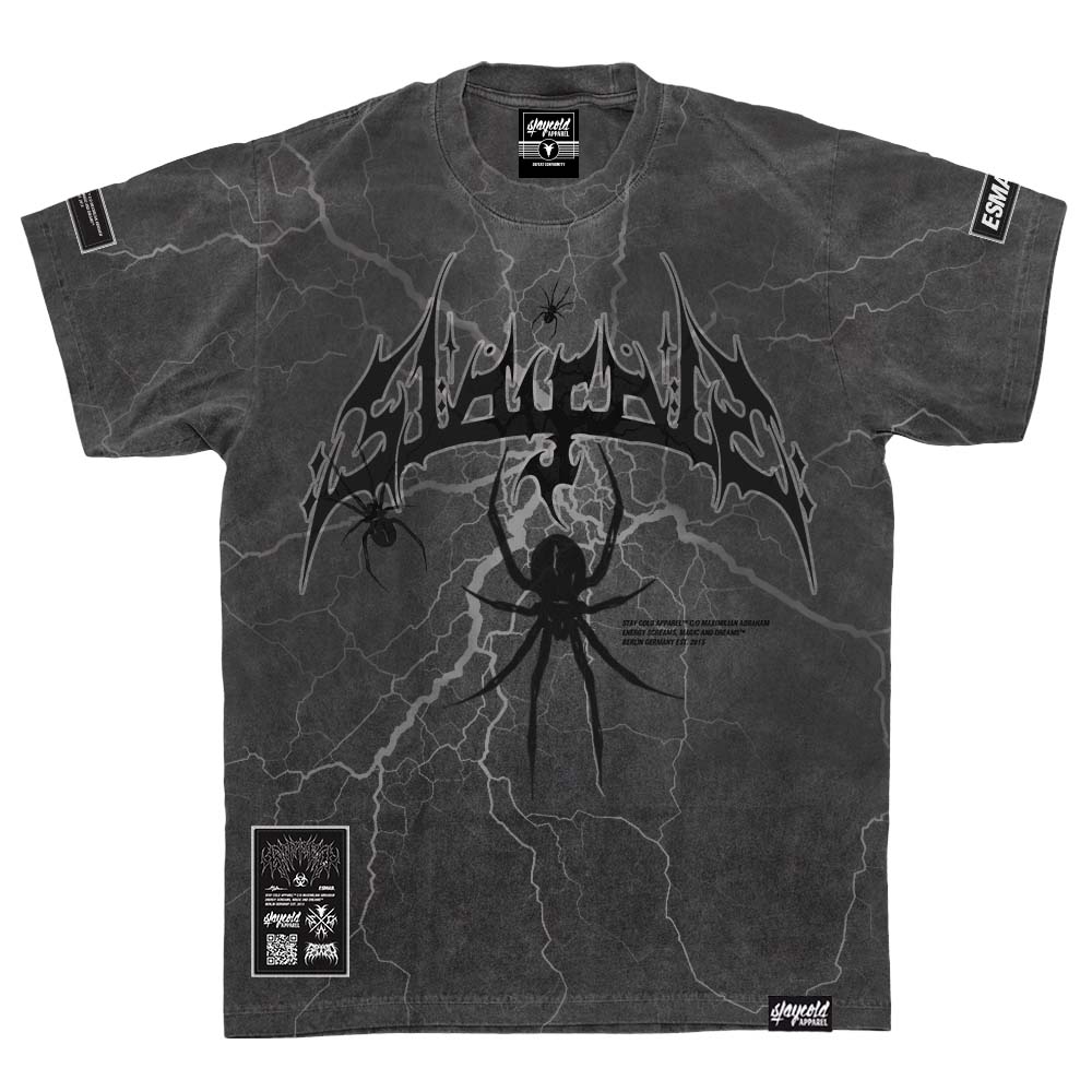 Blackout  - Heavy Oversized T-Shirt (Acid Washed) 250GSM Mockup