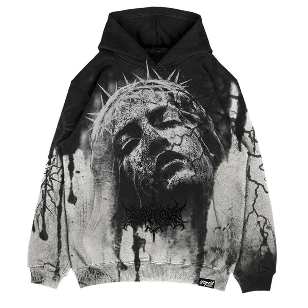 Duskbound (black grey) - Oversized Hoodie (350GSM) Mockup