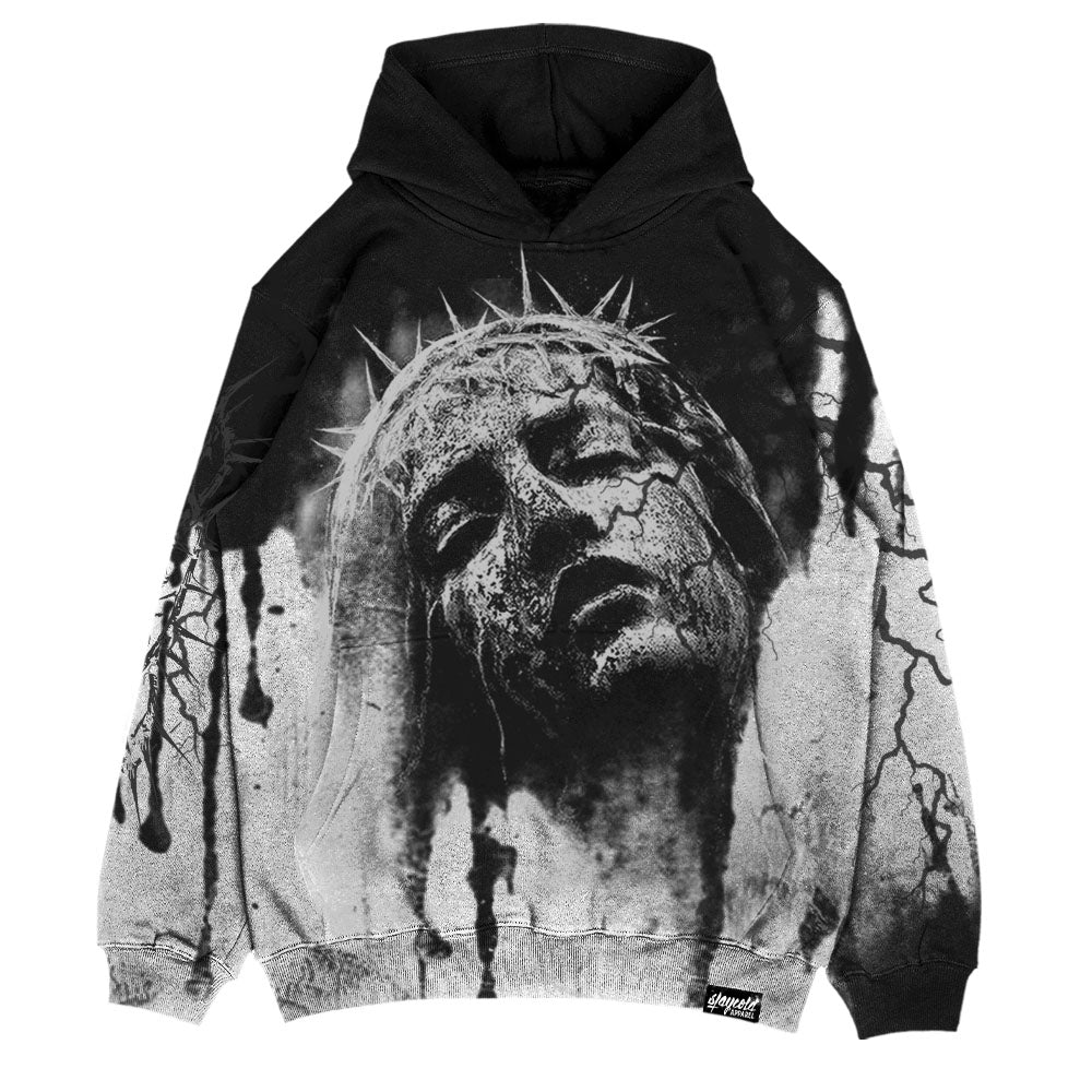 Duskbound (black grey) - Oversized Hoodie (350GSM) Mockup