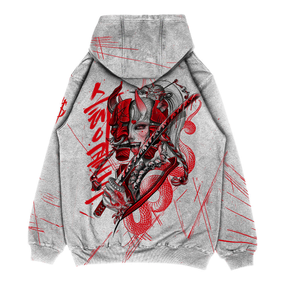 Blackout - Heavy Oversized Hoodie (Acid Washed) 400GSM
