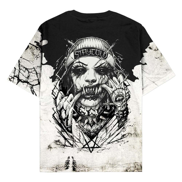 Attitude (Half Half) - Oversized T-Shirt (200GSM) Mockup